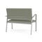 Lesro Newport 2 Seat Tandem Seating Metal Frame No Center Arms, Silver, OH Eucalyptus Upholstery NP1501 - alternate 2